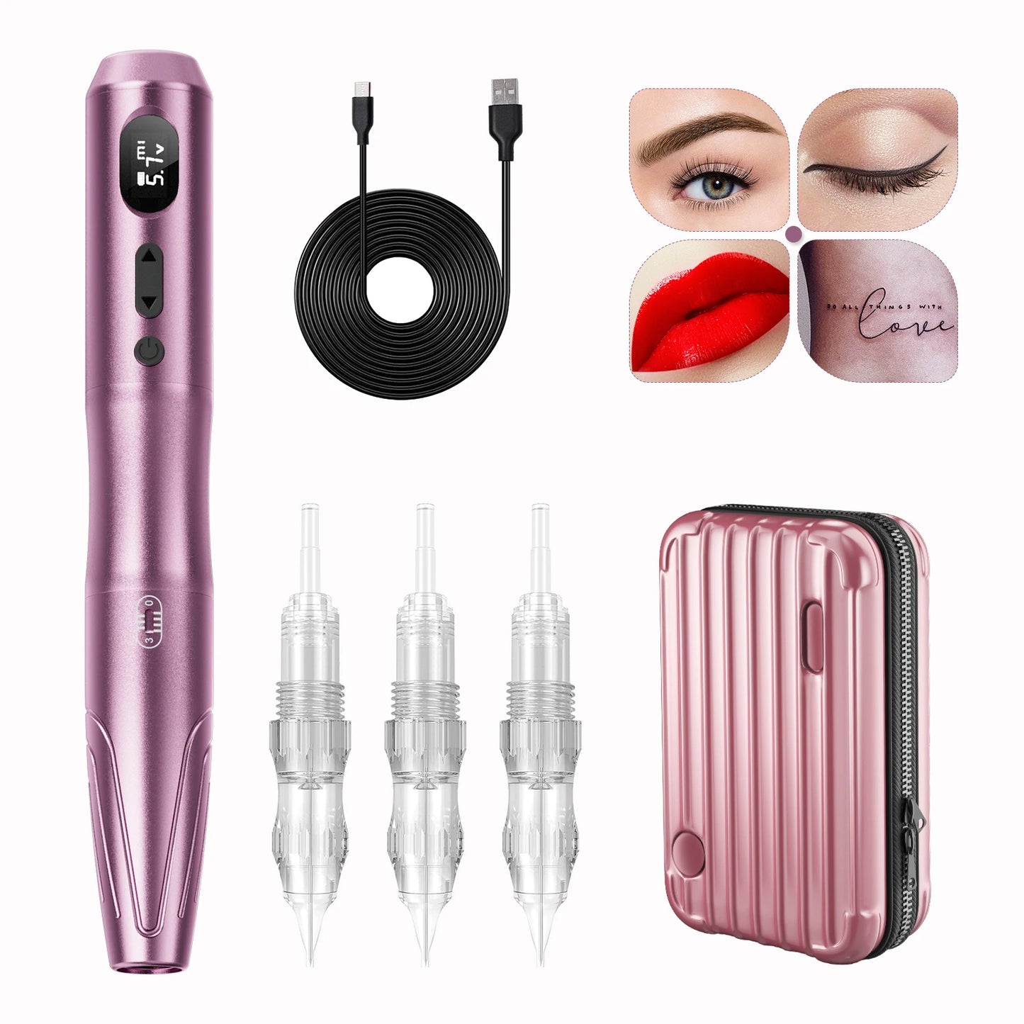 Biomaser S20 Wireless Tattoo Machine Pen for Permanent Makeup Pen Beginner Eyebrows Lips Tattoo Artist Supplies