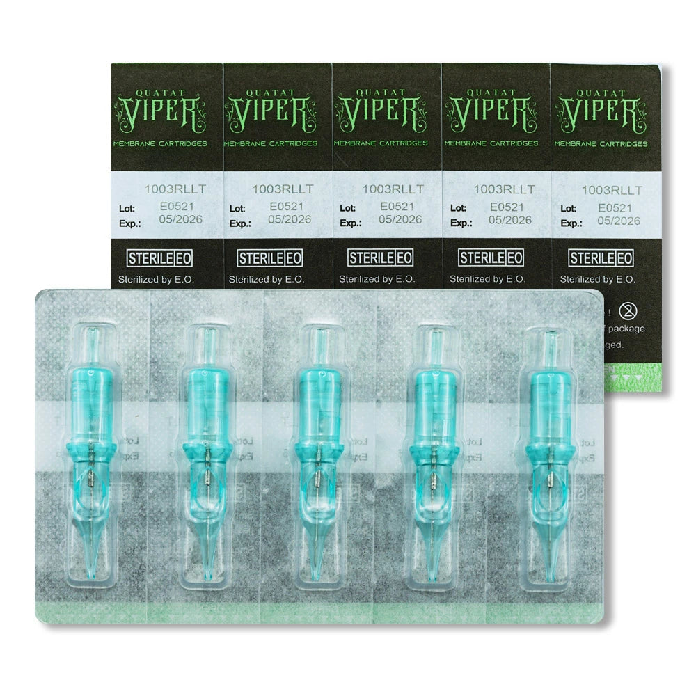 10Pcs Cartridge Tattoo Needles RL/RS/RM/M1 Disposable Safety Sterilized Tattoo Needle For Cartridge Machines Grips #12 #10 #08