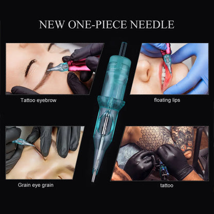 10Pcs Cartridge Tattoo Needles RL/RS/RM/M1 Disposable Safety Sterilized Tattoo Needle For Cartridge Machines Grips #12 #10 #08