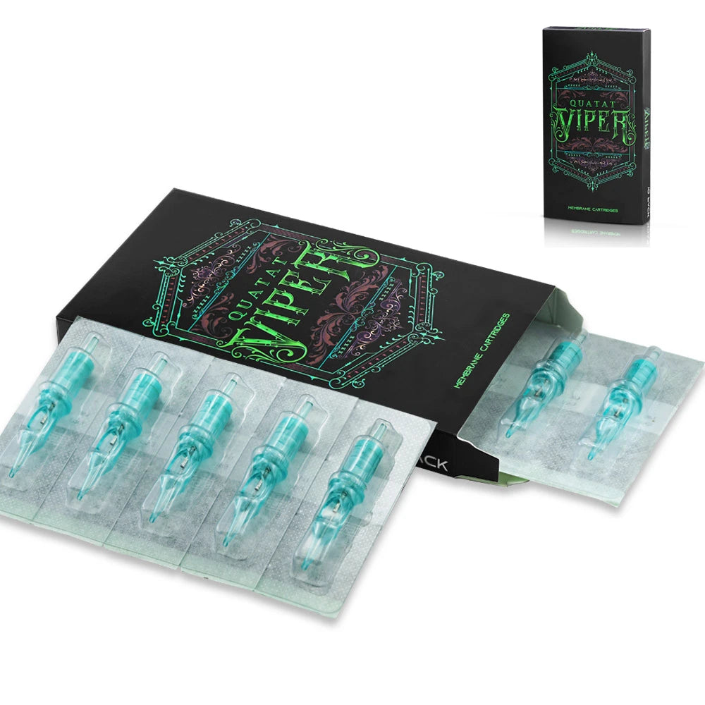10Pcs Cartridge Tattoo Needles RL/RS/RM/M1 Disposable Safety Sterilized Tattoo Needle For Cartridge Machines Grips #12 #10 #08