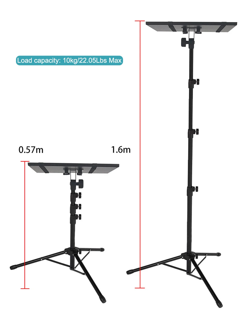 1-10KG Projector Tripod TD98 TDA6 X30 X5 PG600 Stand Adjustable Floor Projector Bracket Tripod Tray Portable Laptop Holder Mount