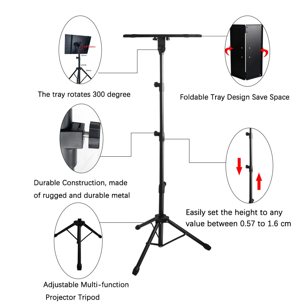 1-10KG Projector Tripod TD98 TDA6 X30 X5 PG600 Stand Adjustable Floor Projector Bracket Tripod Tray Portable Laptop Holder Mount