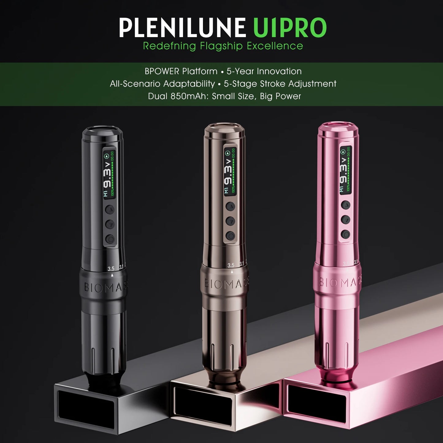 BIOMASER U1Pro Rotary Tattoo Machine Wireless PMU Machine Pen Permanent Makeup Machine Microblading Eyebrow Lip Tattoo Supplies
