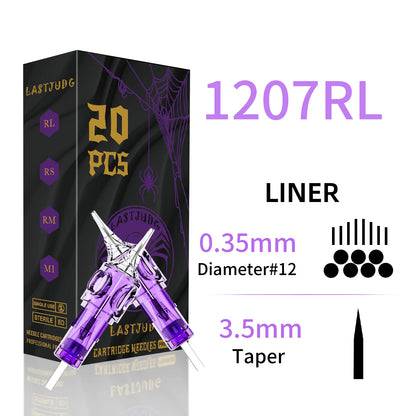 Tattoo Cartridge Needles 20Pcs LASTJUDG Tattoo Needles For Makeup Permanent Tattoo Machine Kit Disposable Safety Tattoo Needles
