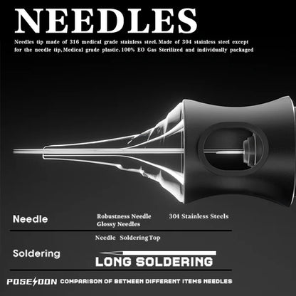 Tattoo Needles POSEIDON V5 20PCS Tattoo Needles Disposable Safty RL Tattoo Cartridge Needle Hot  Permanent Makeup Tattoo Needles