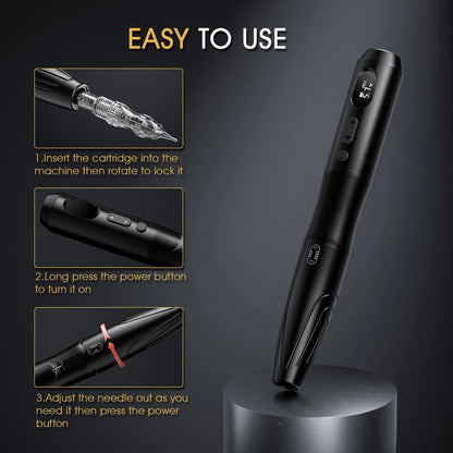 Biomaser S20 Wireless Tattoo Machine Pen for Permanent Makeup Pen Beginner Eyebrows Lips Tattoo Artist Supplies