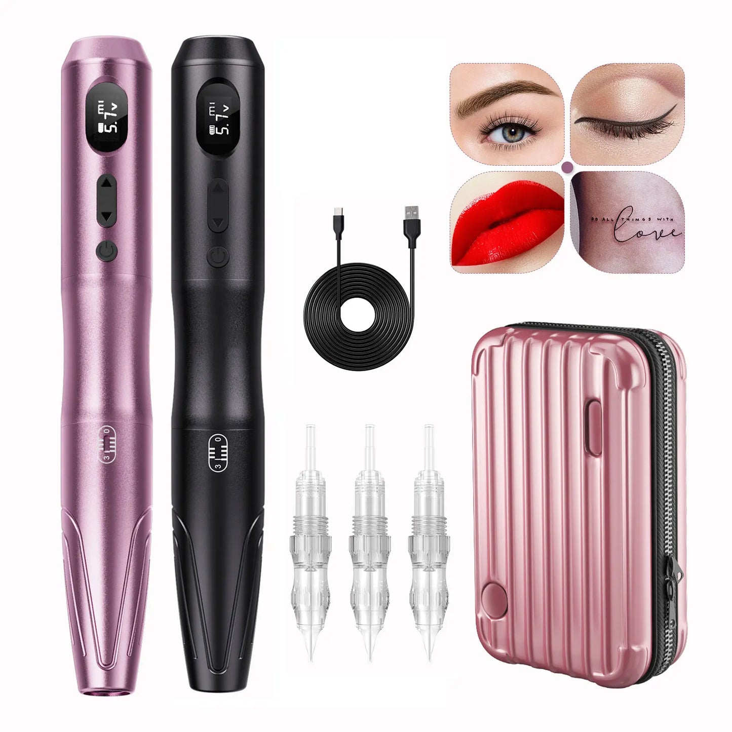 Biomaser S20 Wireless Tattoo Machine Pen for Permanent Makeup Pen Beginner Eyebrows Lips Tattoo Artist Supplies
