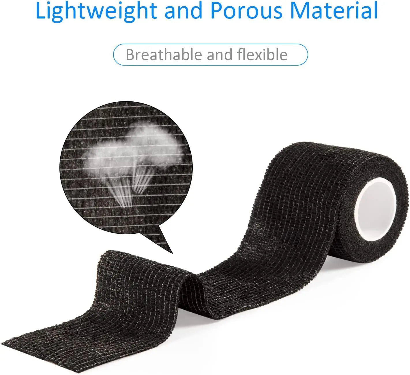 3/6/12/24/48 PCS Tattoo Grip Cover Wrap Disposable Black  Bandage For Tattoo Grip Bandage Machine Tape Tube Accessories