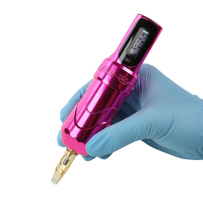 Flux MAX 4.0MM Rotating Tattoo Machine Wireless Permanent Makeup Machine 2400mAh Large Two Battery LED Display Screen Artist