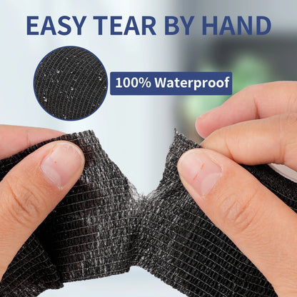 3/6/12/24/48 PCS Tattoo Grip Cover Wrap Disposable Black  Bandage For Tattoo Grip Bandage Machine Tape Tube Accessories