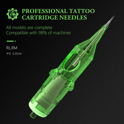 T-Rex 20pcs box tattoo needle RL disposable tattoo needle 0.35mm tattoo rotary pen round lining tattoo needle safe and sterile