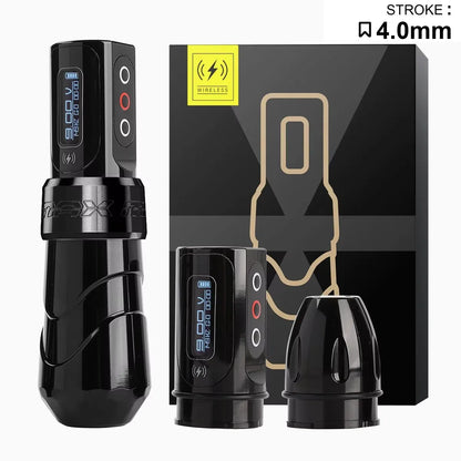 Flux MAX 4.0MM Rotating Tattoo Machine Wireless Permanent Makeup Machine 2400mAh Large Two Battery LED Display Screen Artist