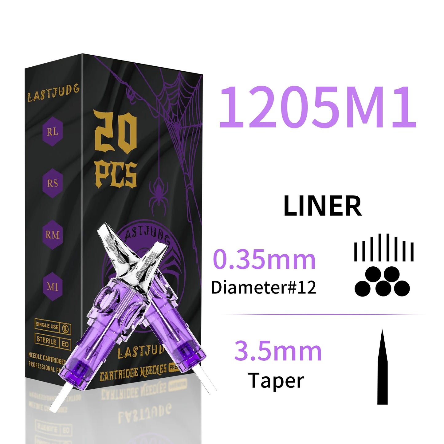 Tattoo Cartridge Needles 20Pcs LASTJUDG Tattoo Needles For Makeup Permanent Tattoo Machine Kit Disposable Safety Tattoo Needles