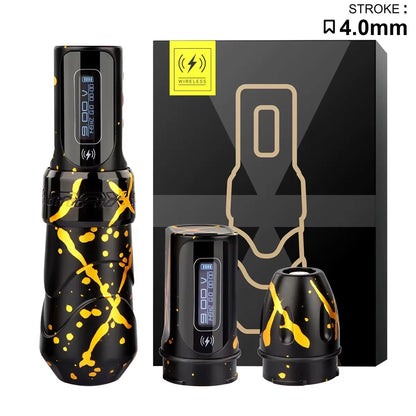 Flux MAX 4.0MM Rotating Tattoo Machine Wireless Permanent Makeup Machine 2400mAh Large Two Battery LED Display Screen Artist