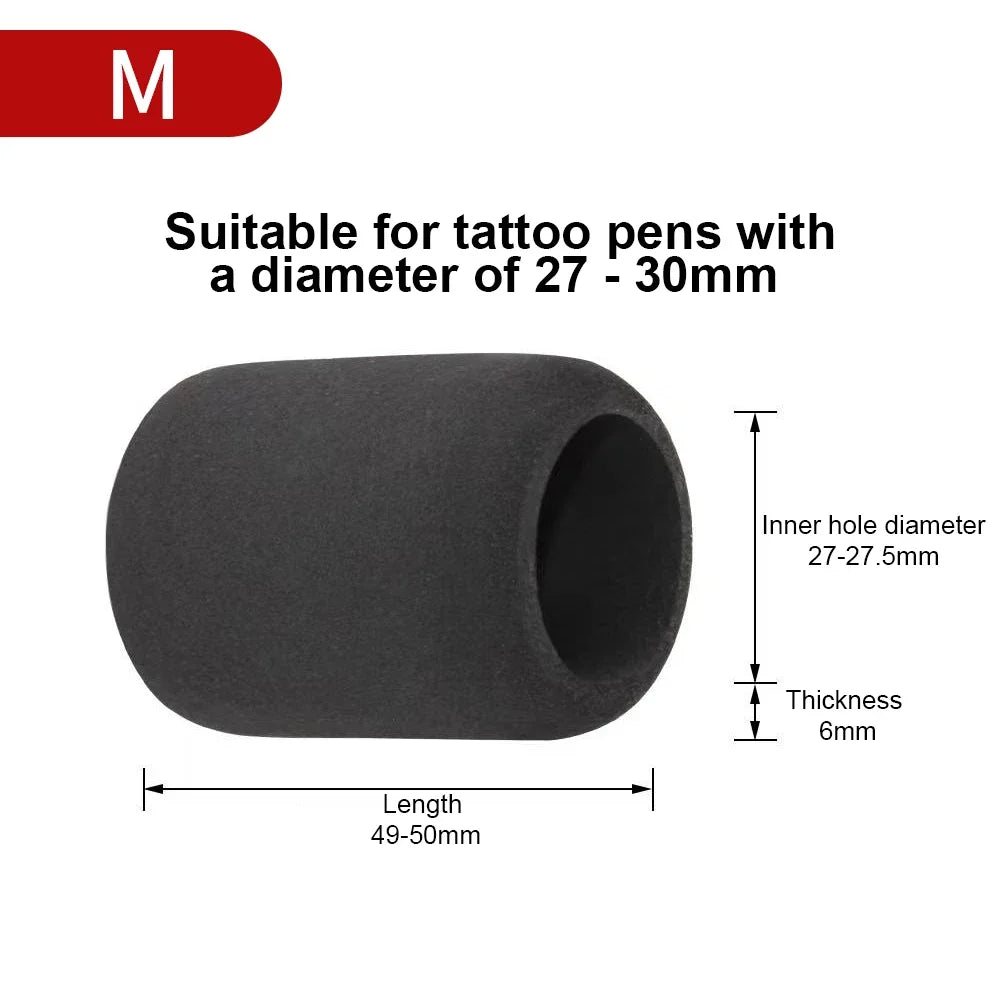 1Pc Tattoo Grip Cover Anti Slip Memory Foam Tattoo Machine Pen Cover Tool Suitable for 25-33mm Diameter Sponge Tattoo Accessory