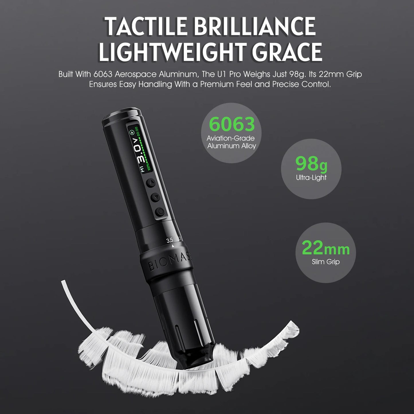BIOMASER U1Pro Rotary Tattoo Machine Wireless PMU Machine Pen Permanent Makeup Machine Microblading Eyebrow Lip Tattoo Supplies