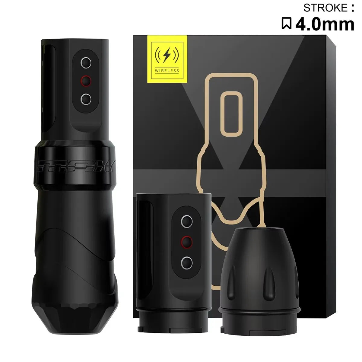 Flux MAX 4.0MM Rotating Tattoo Machine Wireless Permanent Makeup Machine 2400mAh Large Two Battery LED Display Screen Artist