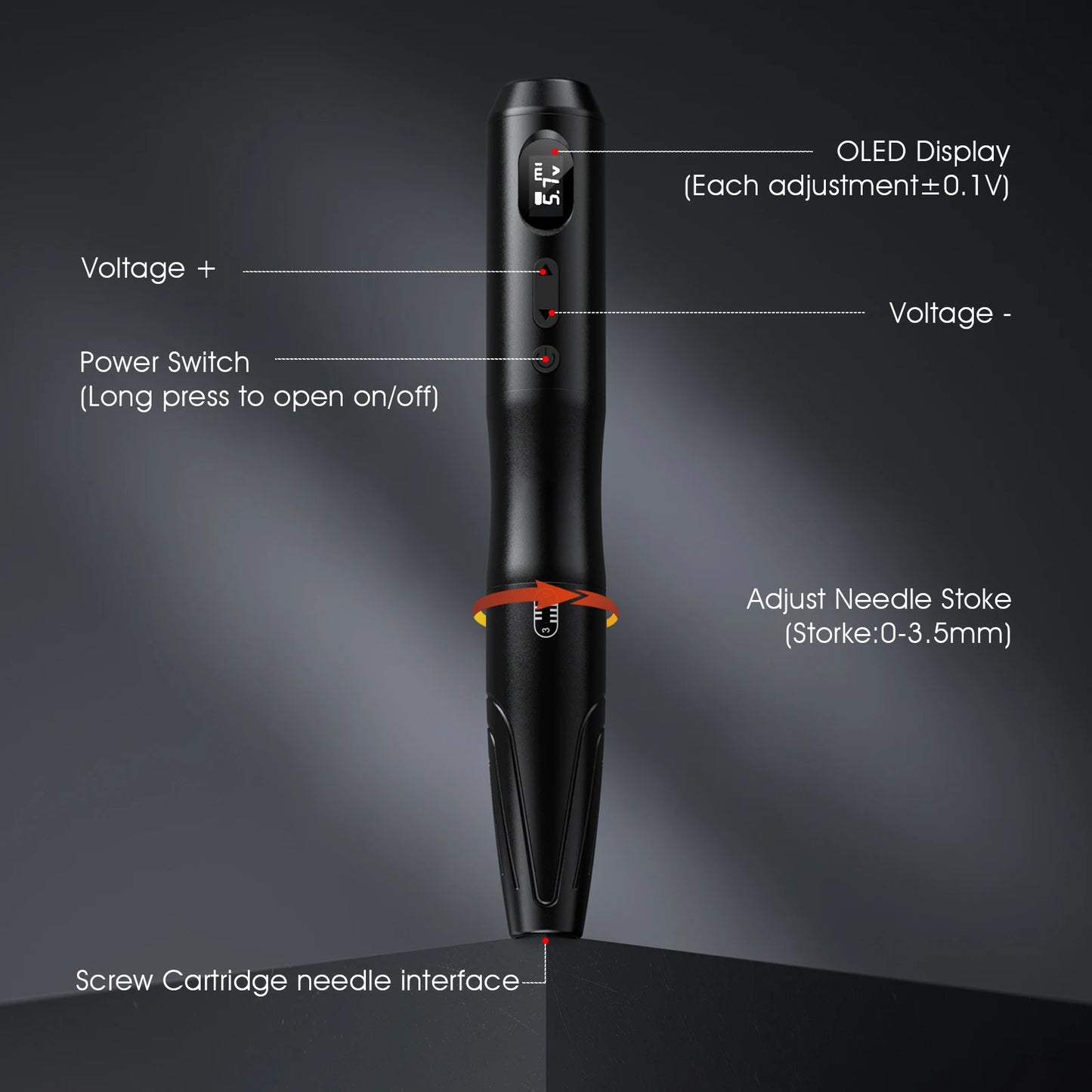 Biomaser S20 Wireless Tattoo Machine Pen for Permanent Makeup Pen Beginner Eyebrows Lips Tattoo Artist Supplies