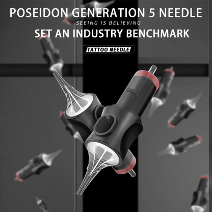 Tattoo Needles POSEIDON V5 20PCS Tattoo Needles Disposable Safty RL Tattoo Cartridge Needle Hot  Permanent Makeup Tattoo Needles