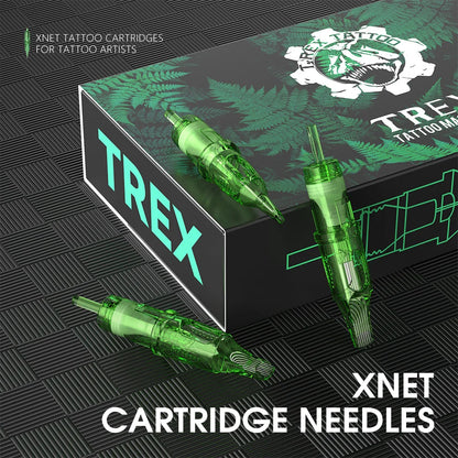 XNET Trex Tattoo Cartridge Needles 20pcs 1RL 3RL 1RM 5RM Disposable Sterilized Safety Tattoo Needle for Cartridge Machines Grips